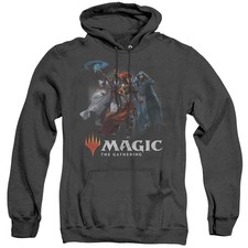 Magic The Gathering Planeswalkers Mens Heather Hoodie Black Officially Licensed