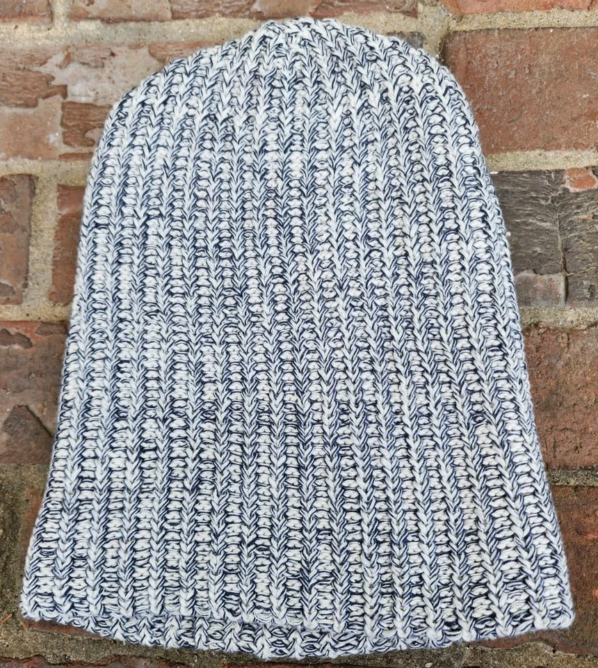 Love Your Melon Speckled Navy & White Beanie Knit Hat Slouch Women's Oversized - Image 3 of 4
