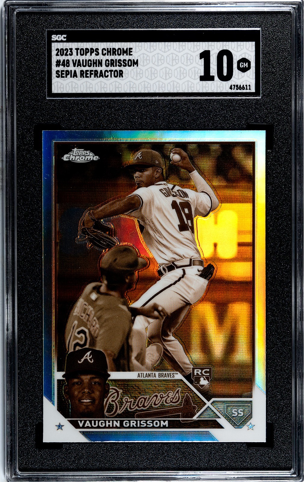 Vaughn Grissom 2023 Topps Chrome #48 Sepia Refractor (RC)