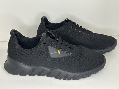 Fendi, Men s Black Bug Eyes Knit Sneakers, Size 8