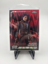 2024 Topps Chrome Star Wars Sabine Wren 3 Red Blaster RayWave Refractor