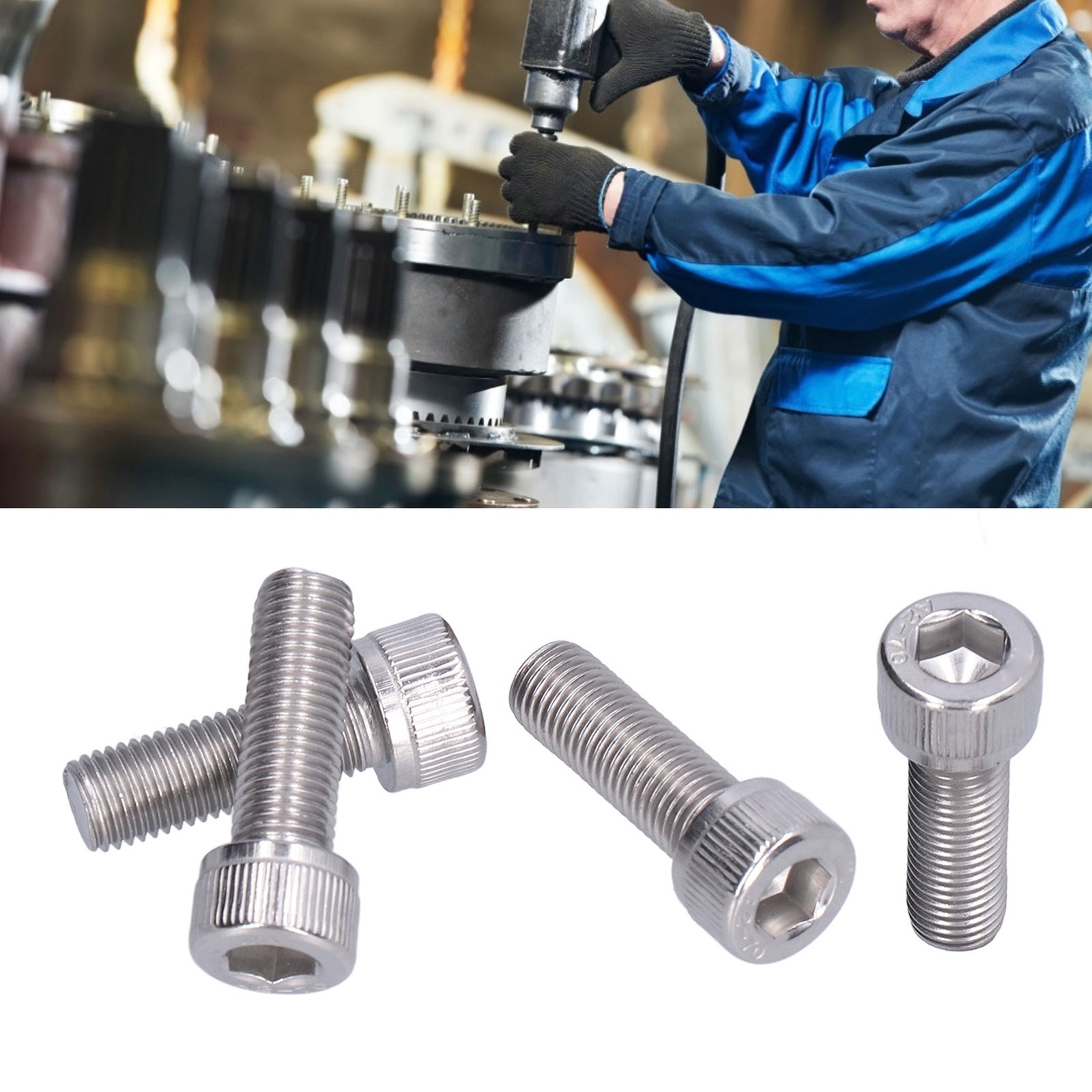 4Pcs Hex Bolt Socket Cap Screw A2 Stainless Steel 1.25mm Fine Pitch Fastener Har