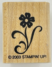 Stampin Up DAISY FLOWER 2003 Wood Mount Rubber Stamp
