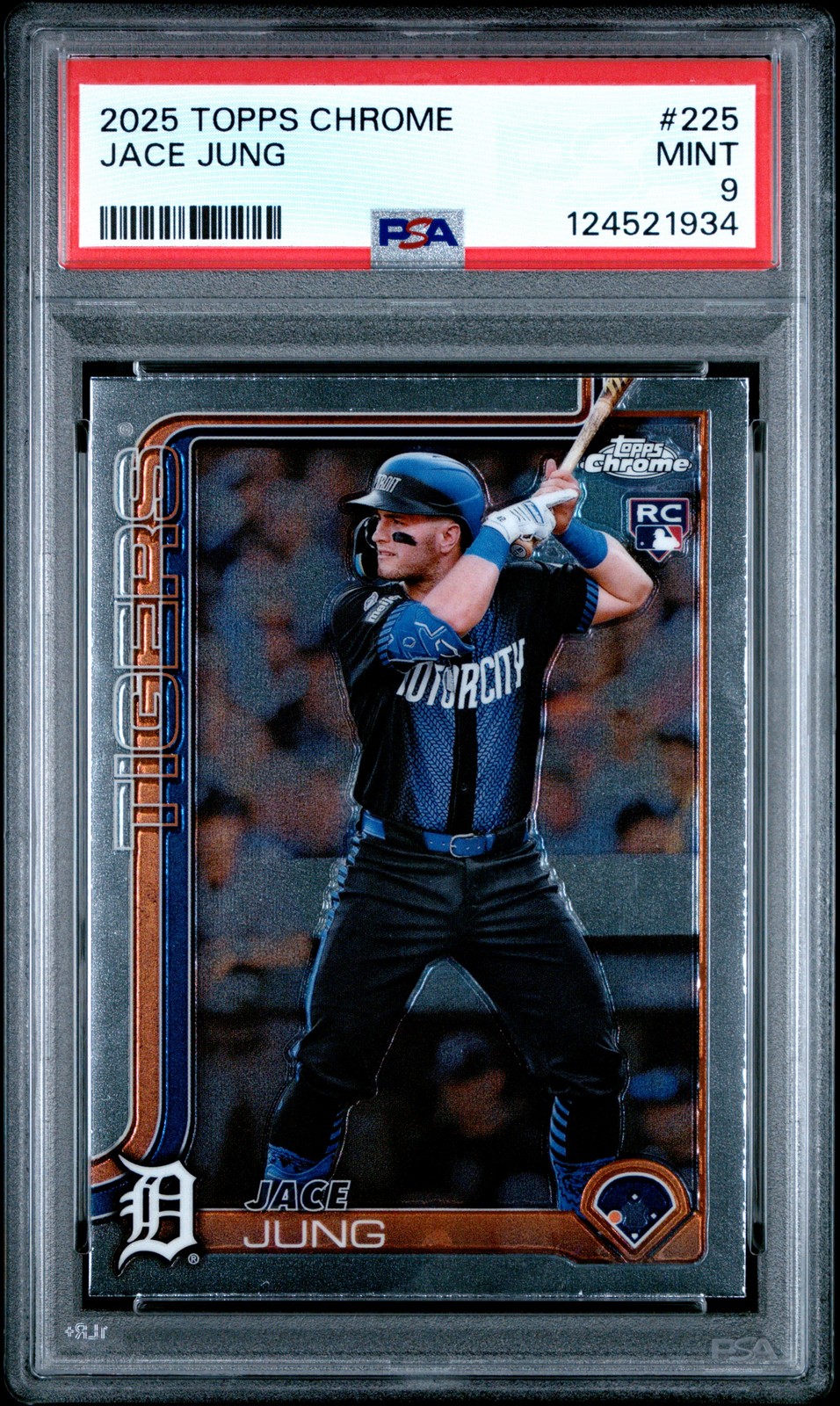 2025 TOPPS CHROME #225 JACE JUNG ROOKIE RC PSA 9