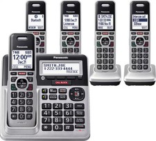 Panasonic - KX-TGF975S Link2Cell DECT 6.0 Expandable Cordless Phone System wi...