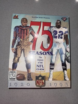 VTG 75 Seasons:The History of the NFL'' CD-ROM for Windows 3.1, released 1994 NEW