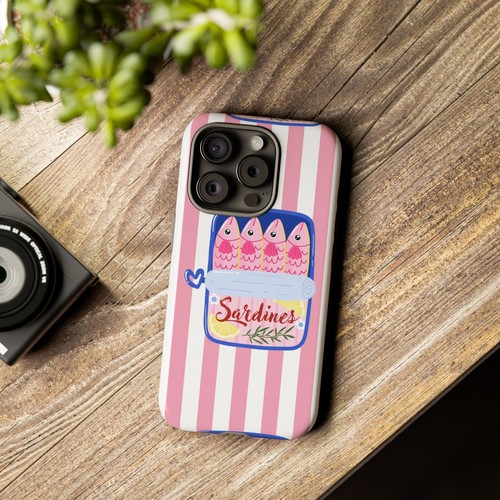 Fun Sardines Phone Case, Quirky Phone Cover, Cute Gift for Food Lovers - 第 44/261 張圖片