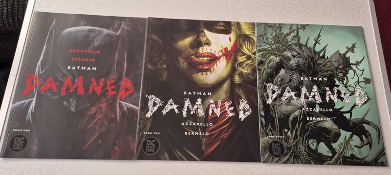 Batman Damned Complete Set 1-3, DC Black Label Uncensored First Printing