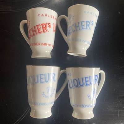 Vintage 50er Jahre Jan Becher Karlsbader Likör Schnapsbecher Karlsbad