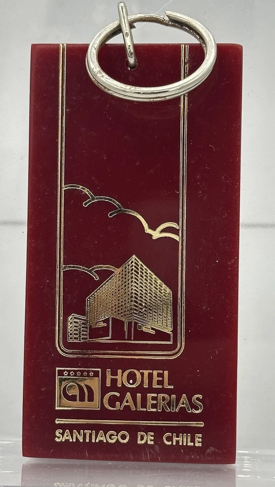 Брелок для гостиничного номера бордовый Gallerias Santiago De Chile D/S - Изображение 2 из 2
