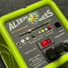 Alien Bees B400 Studio Flash Mono Strobe Light Neon Green Base Only 