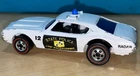 1969 HOT WHEELS MATTEL INC WHITE STATE POLICE LAW ENFORCEMENT RED LINE FUN 1:64