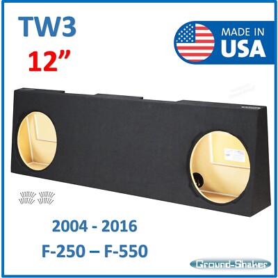 Fits Ford F250-F550 Super Duty Crew Cab 2004-2016 12'' TW3 Subwoofer Enclosure