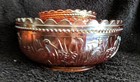 Dugan Stork & Rushes Pattern in Marigold Carnival Glass 4pc Berry Set 1915-22 — photo 1