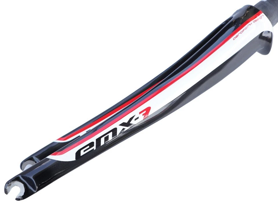 Eddy Merckx EMX-7 1K Carbon 700c 9x100mm QR Tapered Bike Fork Black White - Image 3 of 4