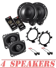 6.5" Component & 4x6" coaxial Truck Door Speakers & Kit for 1995-2006 Silverado