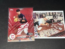 Tyler Freeman Indians Guardians Auto Signed 2018 Pro Debut Red