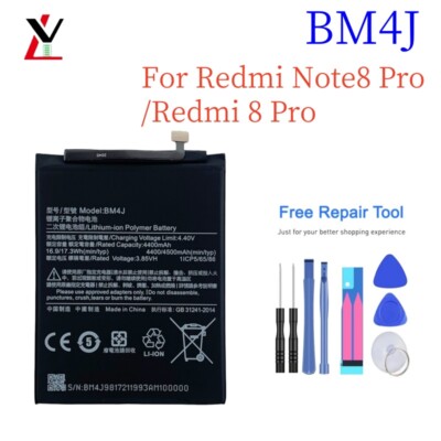New BM4J Battery Replacement For Xiaomi Redmi Note 8 Pro 4400 mAh Tools