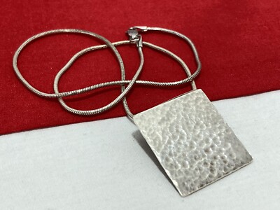 Sterling Silber LIVE WELL SMILE OFT LOVE MUCH Rechteck Anhänger Halskette INDIEN