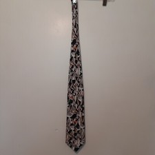 Vtg Loony Tunes 90s Tie Mens Classic All Over Print Black Bugs Bunny