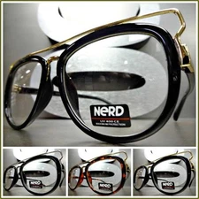 Men Women CLASSIC VINTAGE RETRO Style Clear Lens NERD EYE GLASSES Fashion Frame