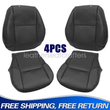 Front Both Side Bottom & Top Leather Seat Cover Black For Lexus GX460 2010-2017