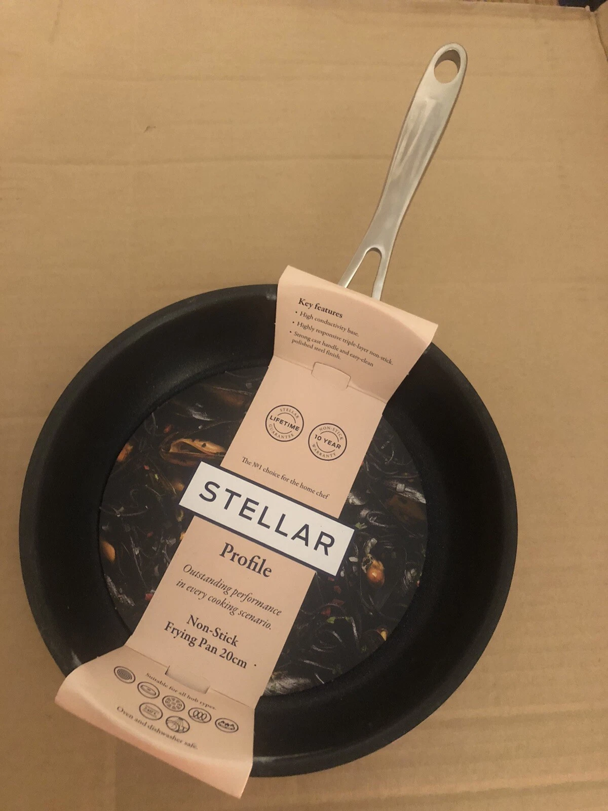 Stellar 7000 S713 Stainless Steel Teflon Non-Stick Frying Pan 20cm brand new