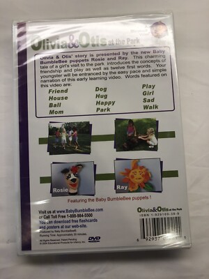 Olivia & Otis - At the Park (DVD, 2005) A Story Book Video***New