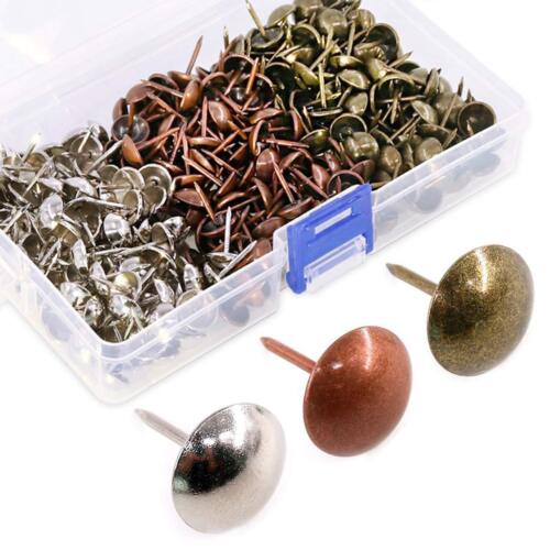 360-Pcs 3-Color 7/16''11mm Antique Upholstery Nails Tacks Furniture Tacks Uph...