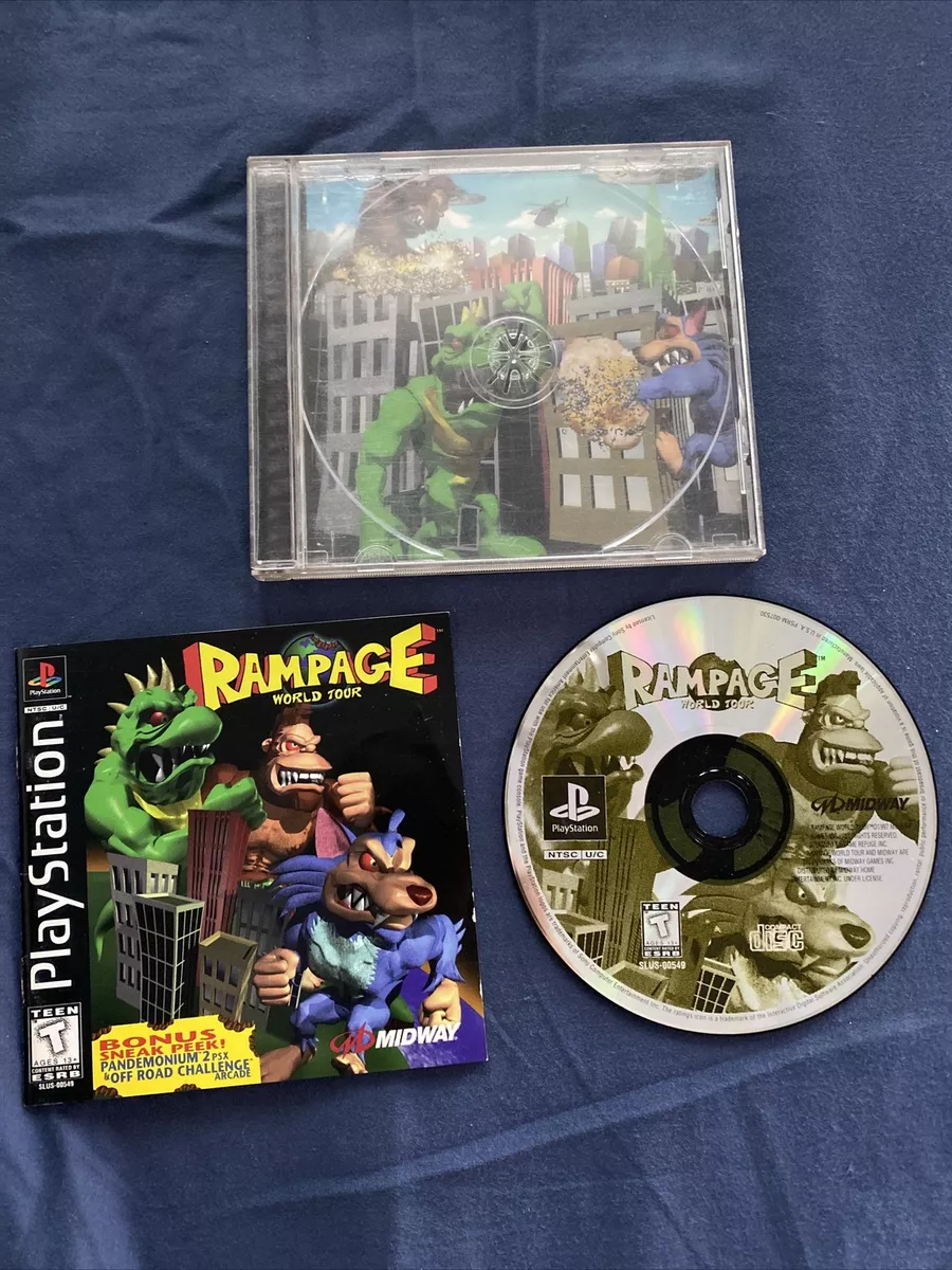 Rampage World Tour PlayStation 1 1997 Complete In Box