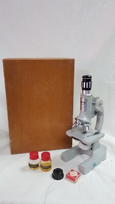 UNGETESTET Nisco Zoom 1200x Vintage Japan Mikroskop mit Holzbox Koffer