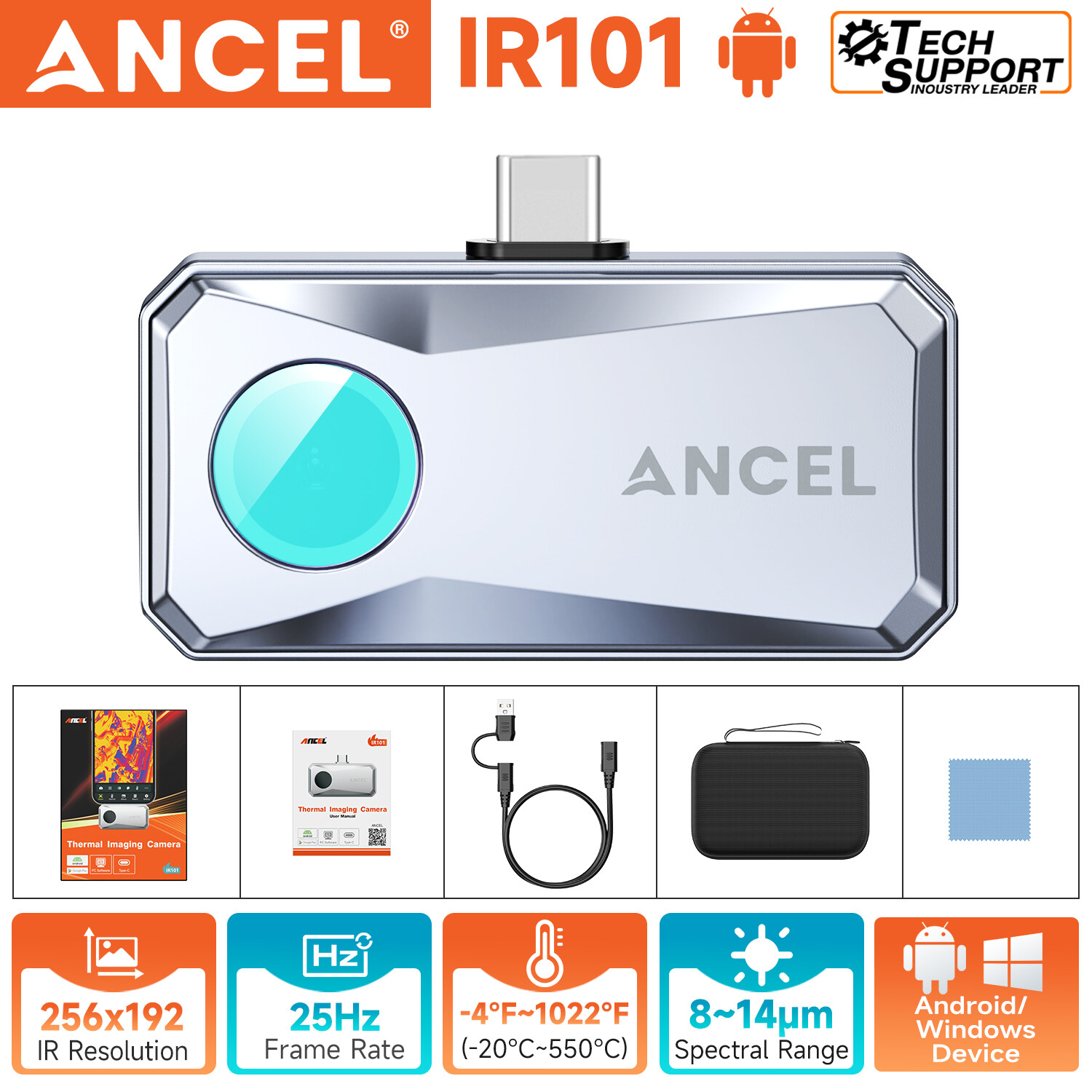 Ancel IR101 Thermal Camera Clear Infrared Image Exact Temperature Capture Tool