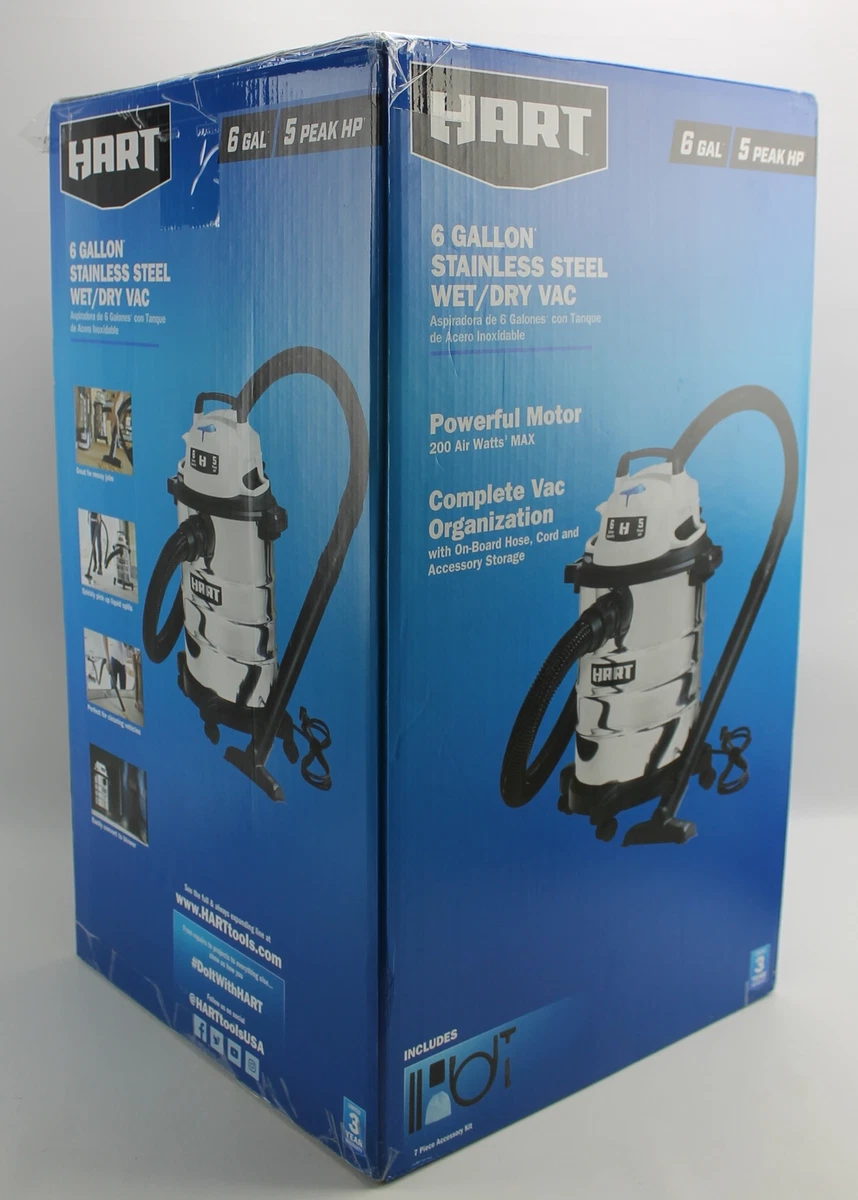 Hart Gallon Stainless Steel 5HP Wet/Dry Vacuum
