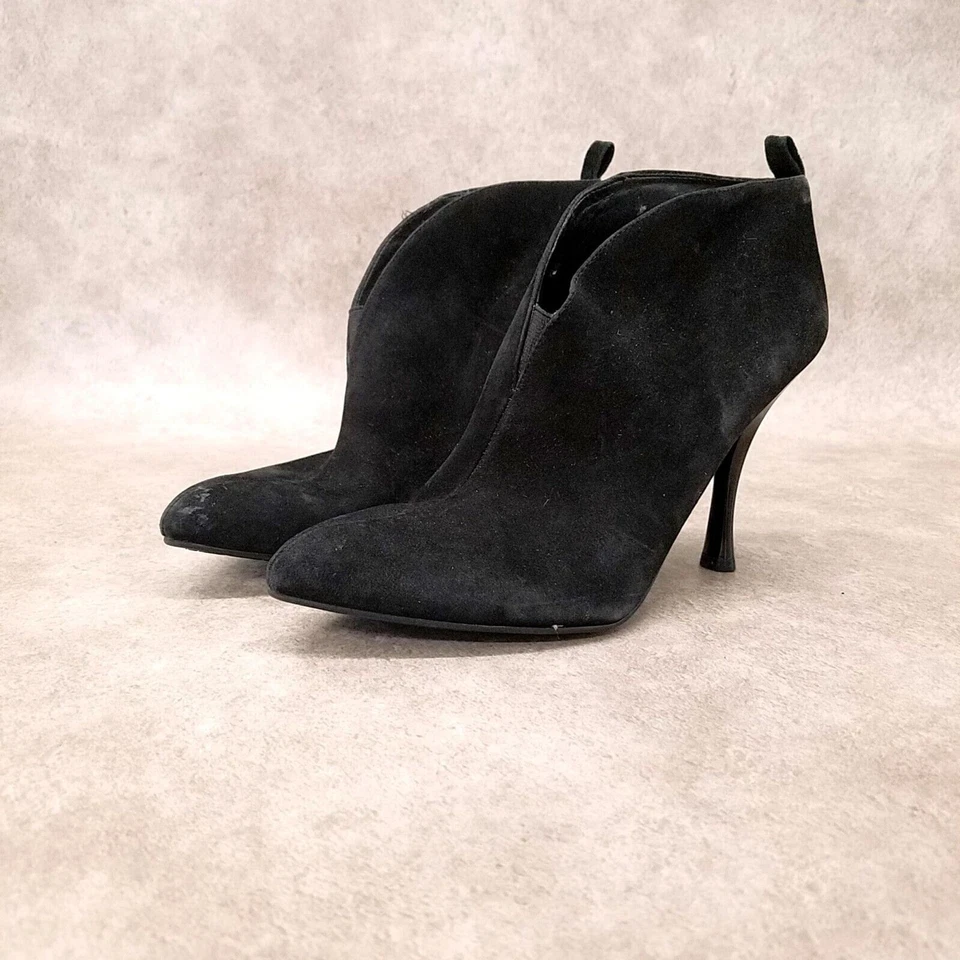 Botines Enzo Angiolini para mujer Kaleb talla 7,5 de cuero negro con tacón Foto 3 de 4