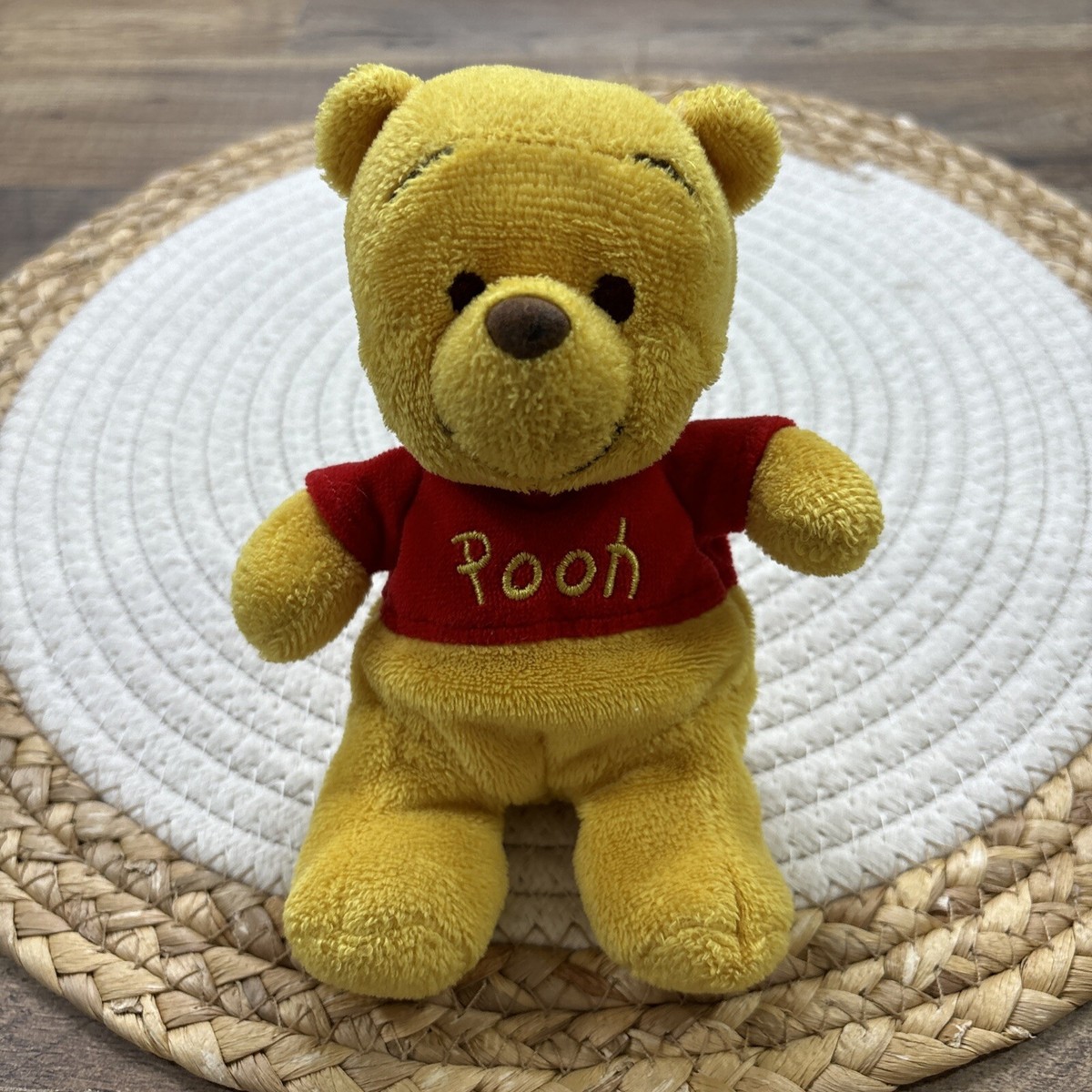 Stuffed Animal Ty Pooh Bear TY Beanie Ballz CUTE WINNIE THE POOH