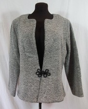 Black White Small Check Wool Blazer Jacket Hand Made Medium