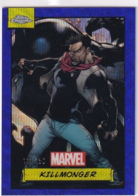 Topps Marvel Chrome 2024 Card No. 16 Killmonger Blue Wave Refractor 111/150