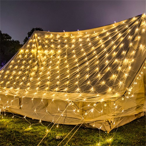 LEDs Net Mesh Lights Fairy String Curtain Lamp Christmas Wedding Party Decor US - Picture 28 of 32
