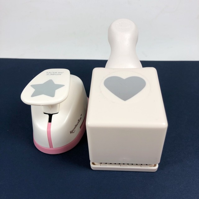 Lot of 2 Punches Martha Stewart Heart + Recollections Star Craft Paper