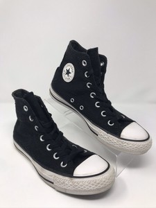 black hi top converse size 6