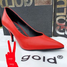 Scarpe Donna Decoltè  37 rosso cerimonia classic sposa matrimonio elegante  VV