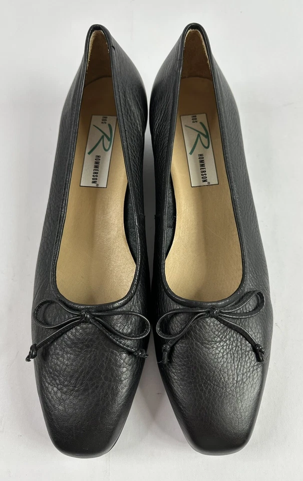 ROS HOMMERSON женщин кожи плоский низкий котенок каблук платье насосы (x2) размер 11N - Изображение 2 из 4