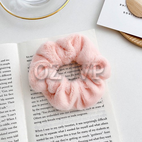 Elastic Hair Bands Cute Warm Plush Satin Scrunchies hair accessories Hair Ties - Picture 5 of 10