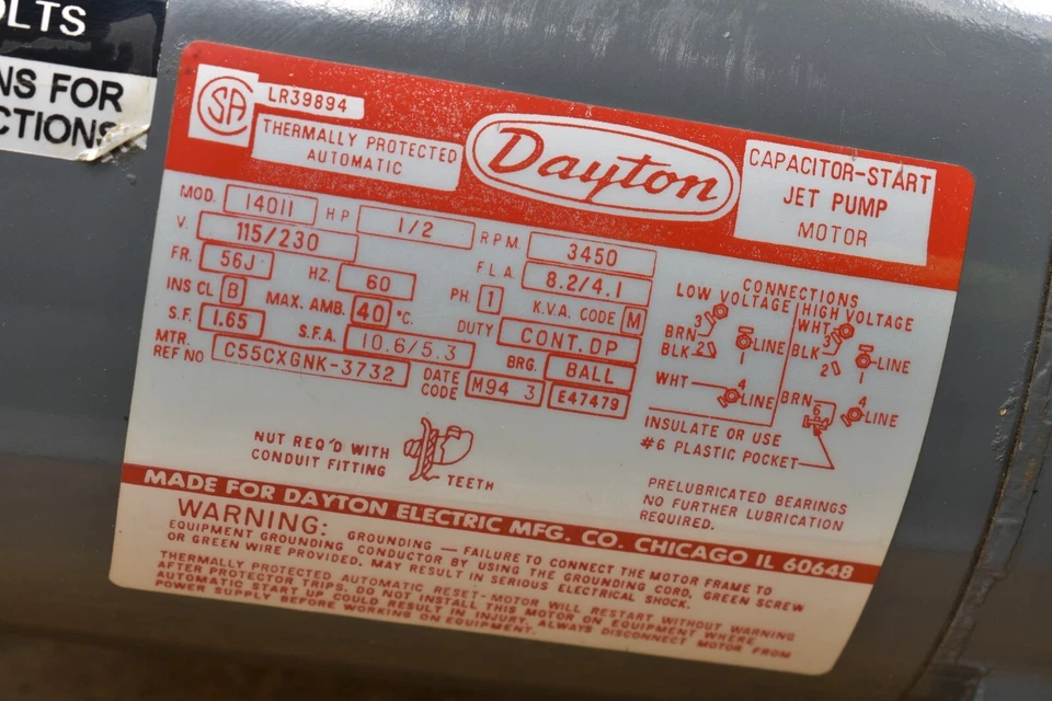 Teel 1P832, Straight Centrifugal Pumps, 1″ x .75″ Cast Iron, 1/2 HP, 3450 RPM - Image 4 of 4