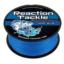 Reaction Tackle Braided Fishing Line Dark Blue 4 Strand High Performance Braid
