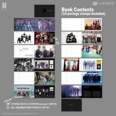 BTS Official 10th Anniversary Commemorative Packet (Stamps+