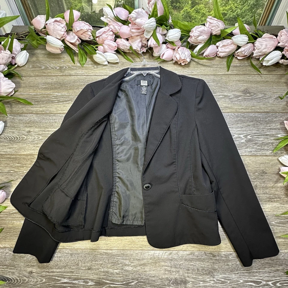 Jaqueta Blazer Feminina Studio 1940 Tamanho Médio Petites Preta - Imagem 2 de 4