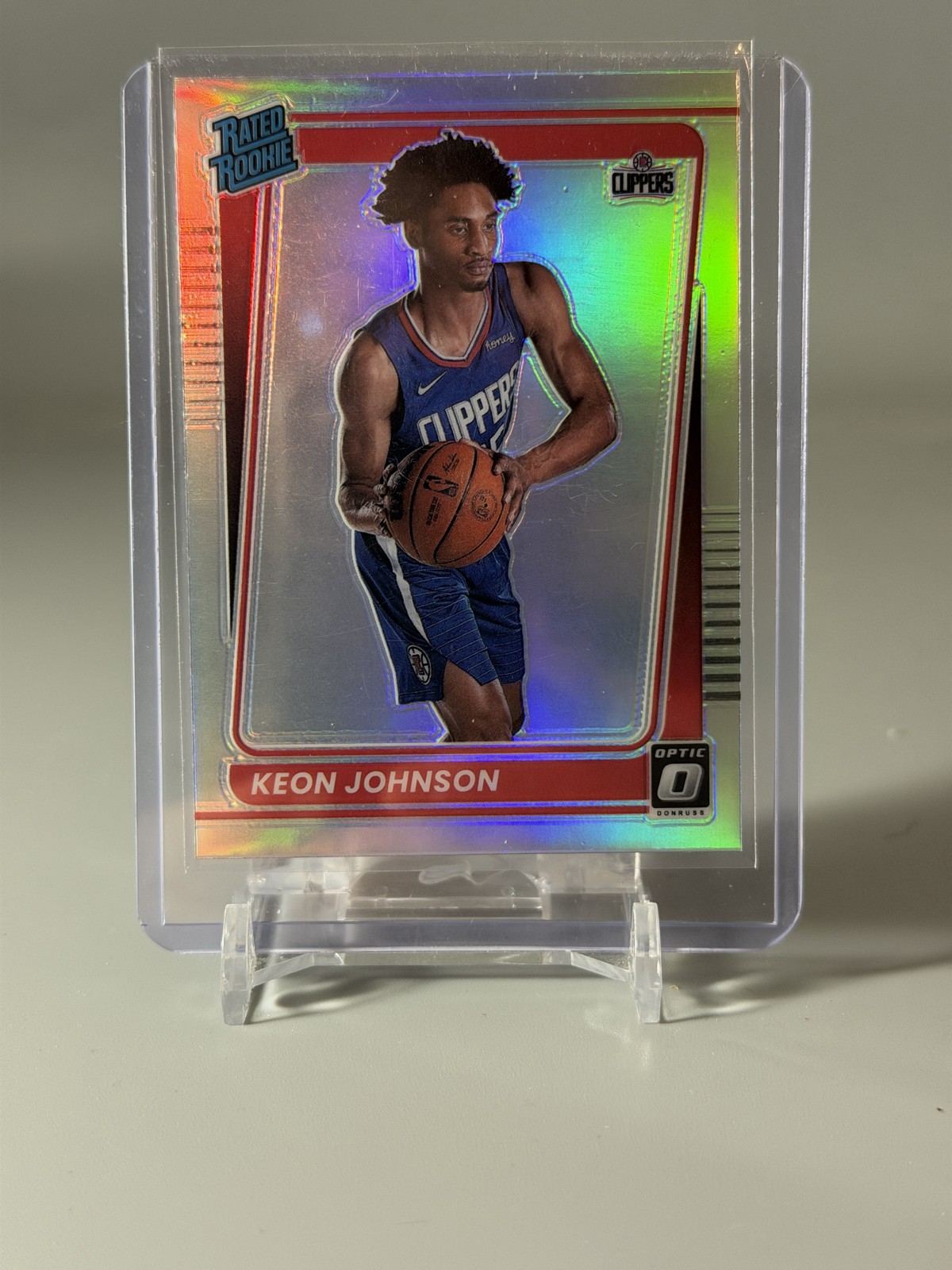2021-22 Panini Donruss Optic - Rated Rookie Keon Johnson #192 Holo Prizm (RC)