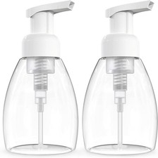 Foaming Soap Dispenser Bottles 2 Pack Refillable 8oz Clear BPA Free