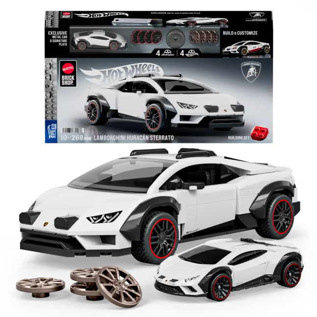 Mattel Brick Shop Hot Wheels Lamborghini Huracan Sterrato Building Kit Pre-Order